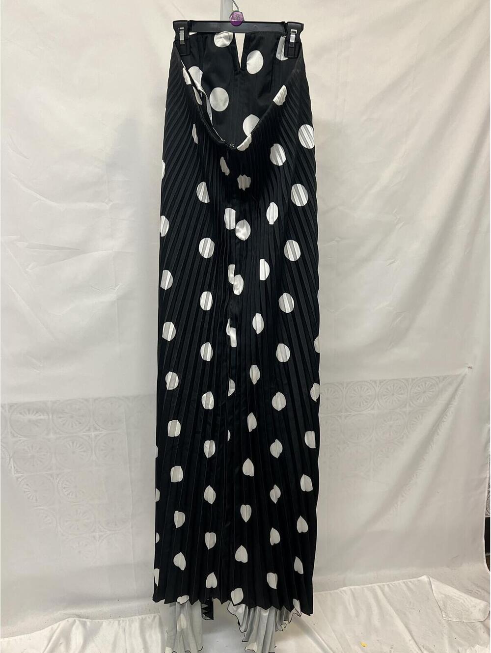 L'IDEE Black Tie Gown black and white strapless maxi new with flaw size 6 us - Picture 9 of 17